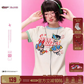 夏季 t恤女款 BJHG不计后果多巴胺正肩短袖 半袖 飞天小女警联名