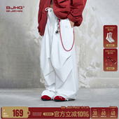 裤 运动伞兵裤 子男款 户外登山冲锋裤 子女 春季 BJHG不计后果白色工装