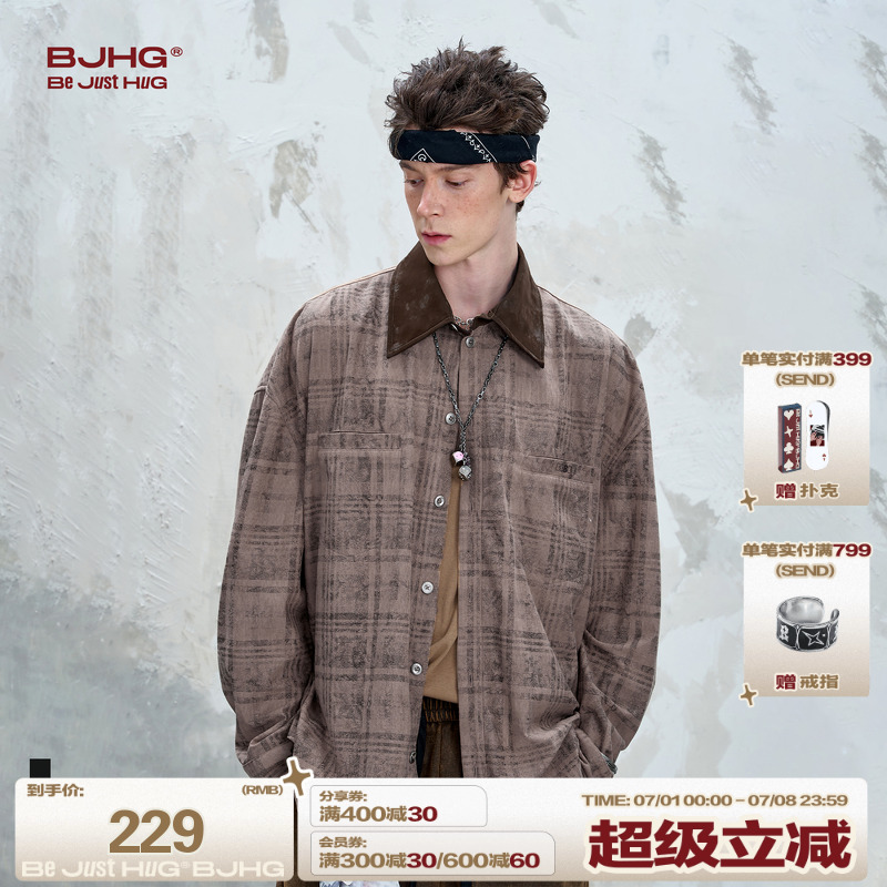 BJHG不计后果早秋复古衬衫