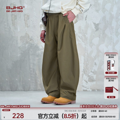 BJHG不计后果美式复古弯刀裤子男款春秋潮牌山系户外运动工装裤子