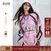 内搭打底衫 男t恤春季 骑行卫衣女 BJHG不计后果赛车长袖 朱志鑫同款