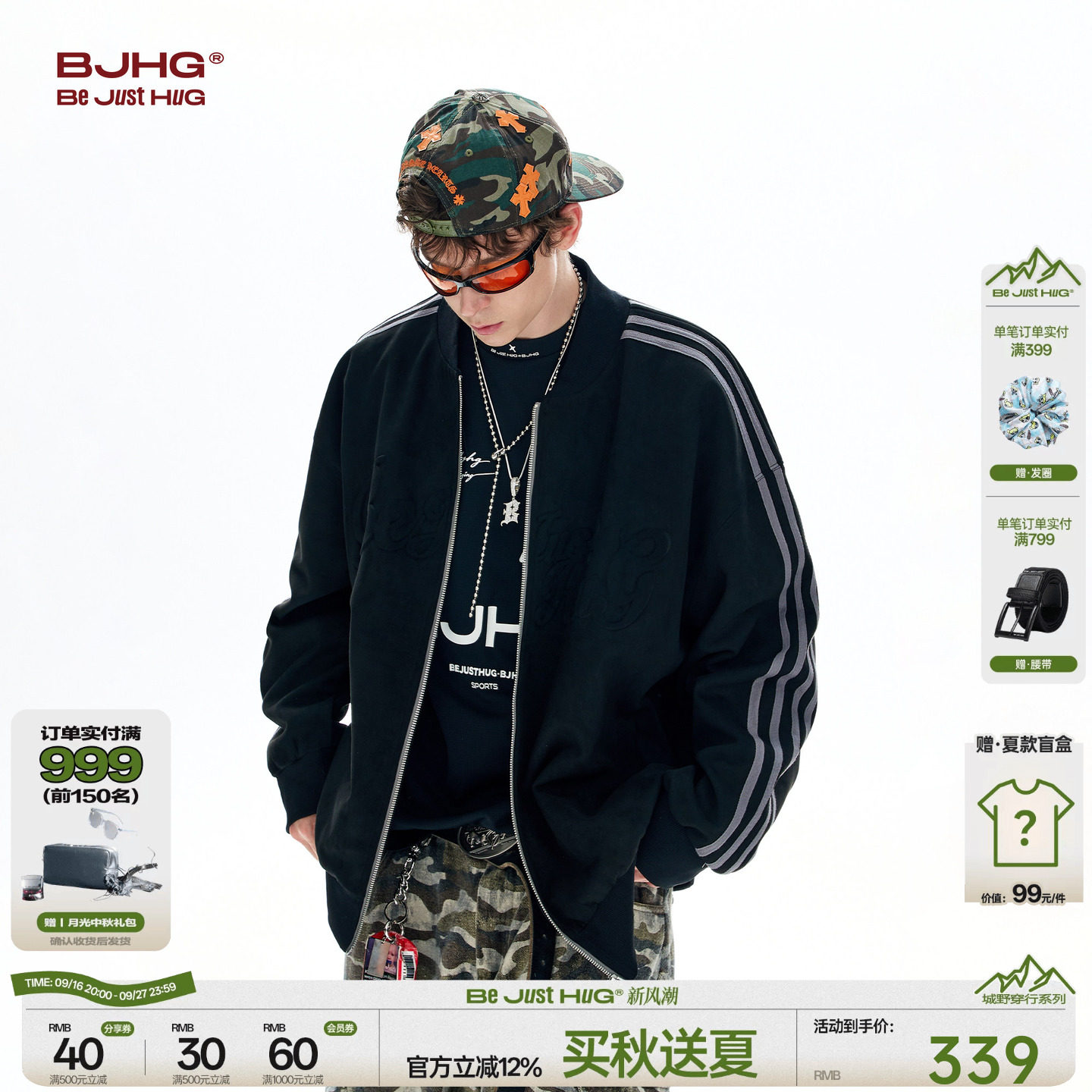 BJHG不计后果美式夹克棒球服外套										