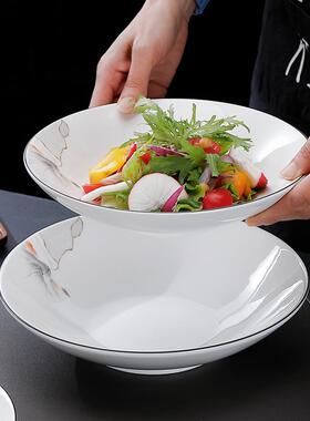 贝鑫江山如画陶瓷盘子深盘新中式家用酒店饭盘创意特色菜盘釉下彩