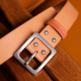 日本枥木原色养牛41mm宽日本黄铜日字扣男士宽大大码手工皮带腰带