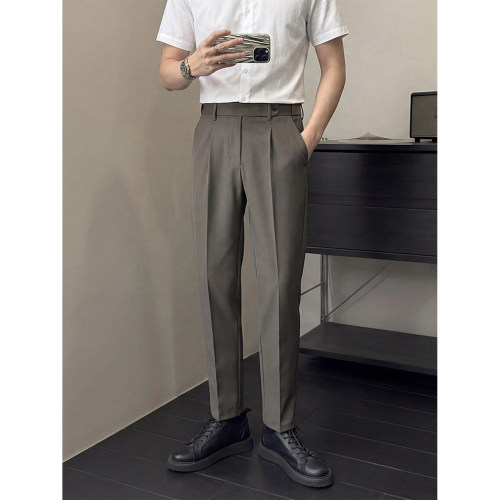 夏季高级感商务通勤上班西裤男士