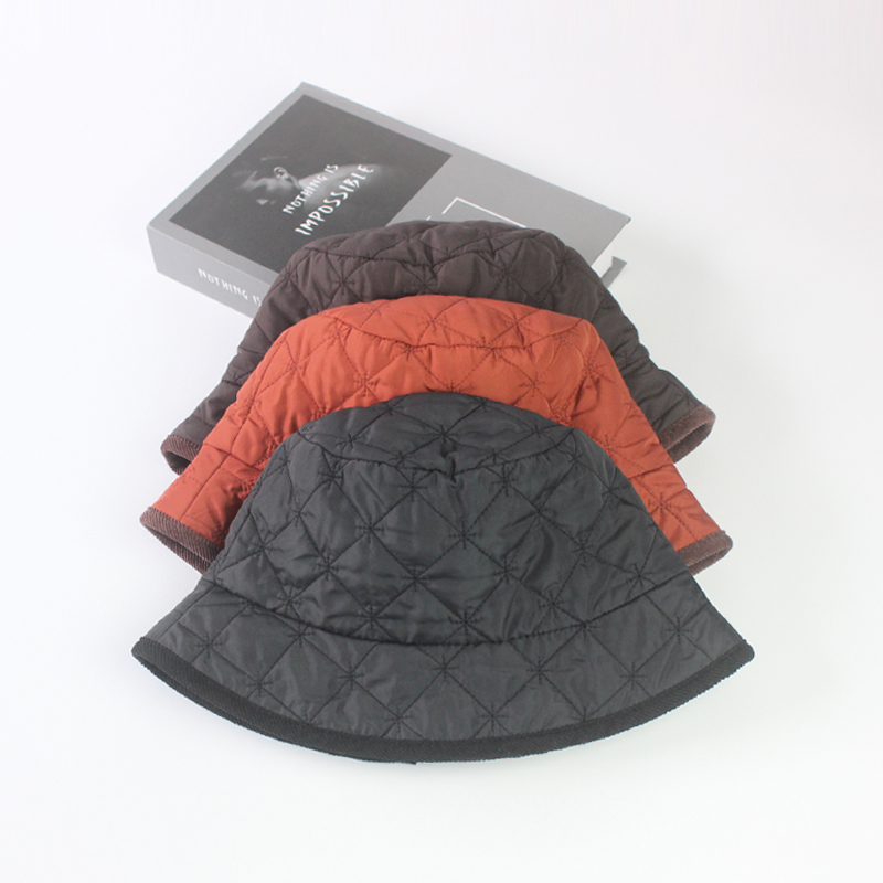 出口日本单秋冬季渔夫帽女百搭两面戴钟形盆帽女羽丝绒保暖帽子冬