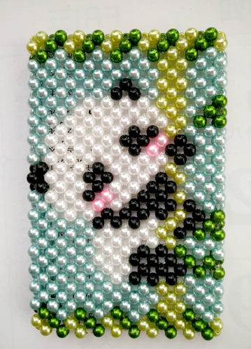 完美饰界-diy手创馆 手工串珠 仿珍珠编织 卡通公交卡套