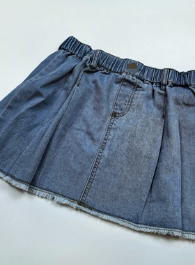 0654 145 155cm 韩单码 L.李 夏款 女童大童 牛仔半身裙  牛仔裙