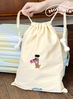 NotToday|拳击小狗 抽绳束口袋旅行收纳袋内衣健身脏衣物便携收纳