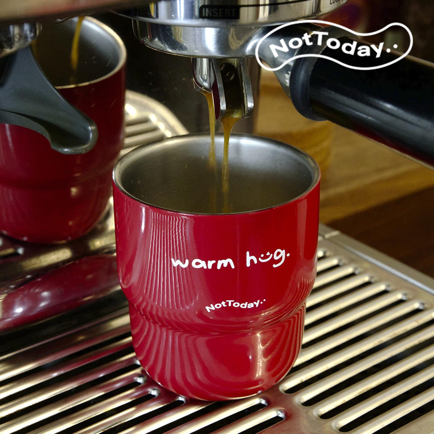 NotToday|Warmhug 新年红色随行杯咖啡杯小巧便携带盖随手杯,餐饮具,保冷/保温杯,淘宝优惠券,粉丝福利购,淘宝优惠卷