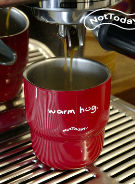 NotToday红色随行杯Warmhug咖啡杯304不锈钢小巧便携旅行杯简约