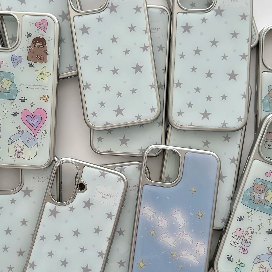 韩风海盐星星适用iPhone15promax苹果16pro手机壳滴胶13防摔141211全包17promax新款17pro高级感15pro女电镀