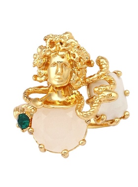 珐琅釉 海神系列美杜莎戒指小众独特高端指环女高级感开口可调