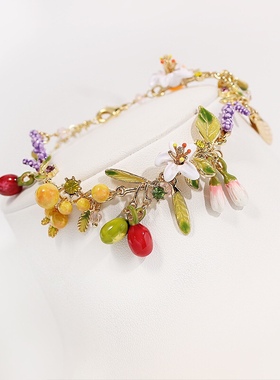 珐琅釉 ins风花园系列普罗旺斯小清新手链