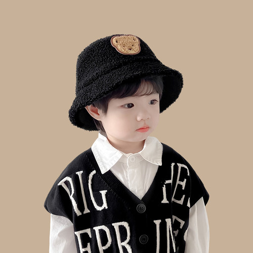 渔夫帽男童秋冬季保暖儿童帽子
