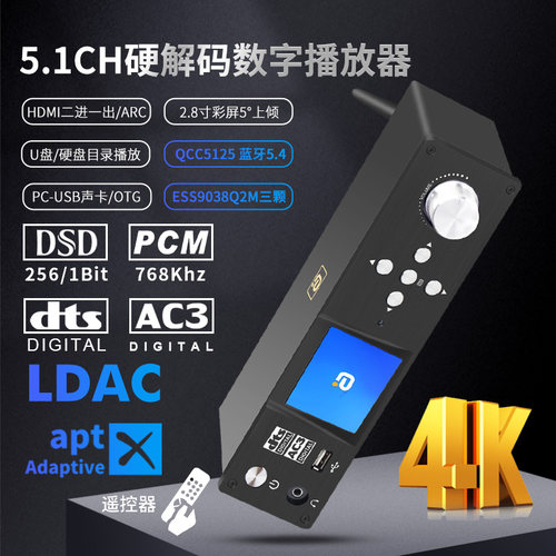 阿音5.1CH音频解码器数播ES9038