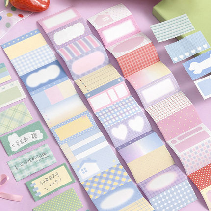 NOTE FOR 可撕便签轻甜小世界系列胶带分装韩系ins边框装饰封口贴