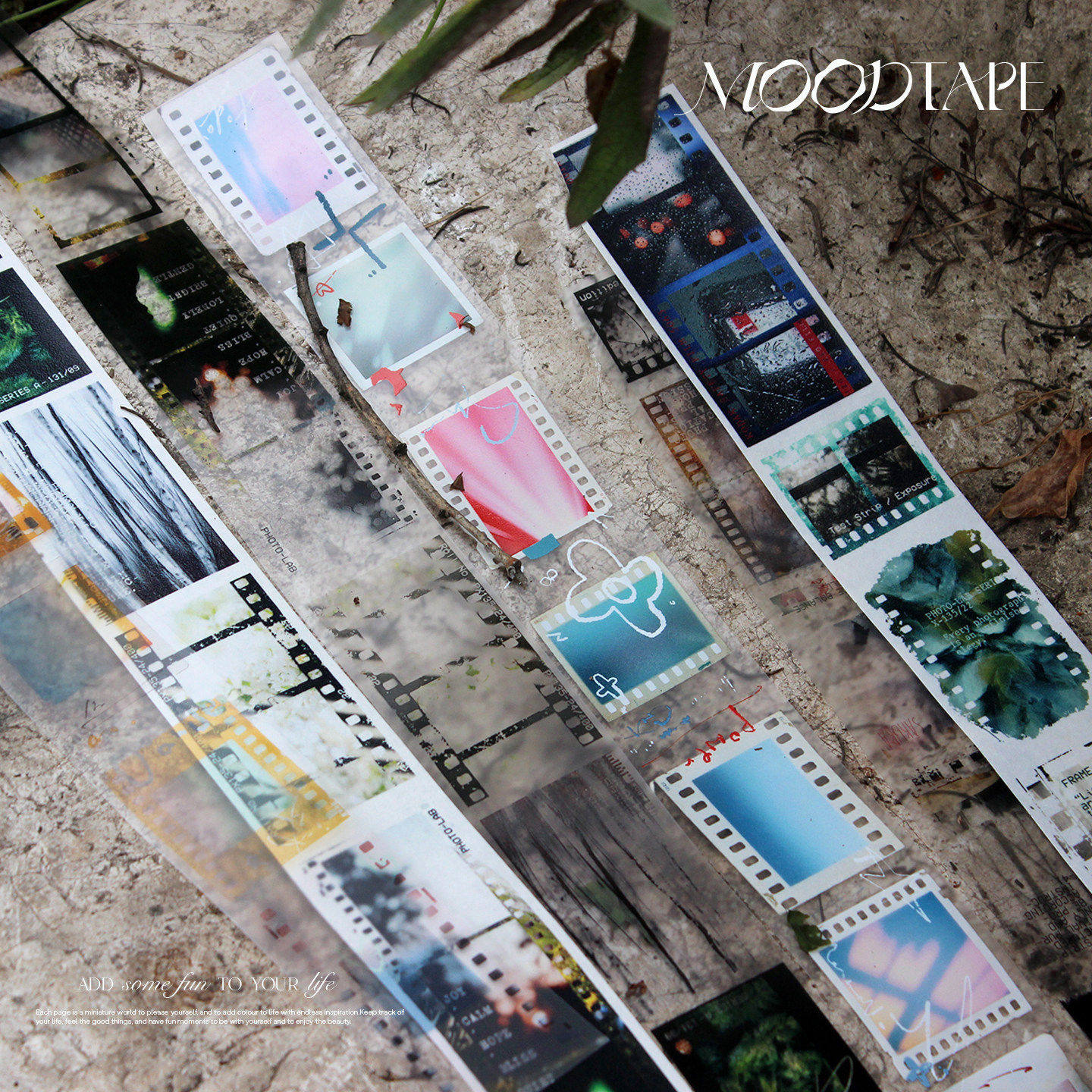 moodtape光影游戏原创背景胶片记录拼贴手帐胶带分装咕卡贴纸mood