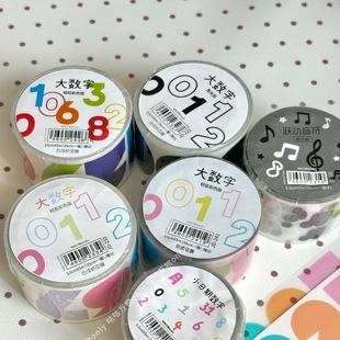 咕咕万物原创大数字日期日付数字手帐杂志装饰拼贴追星胶带分装