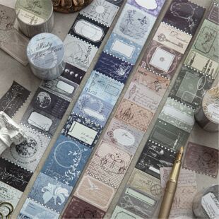 陌墨模切胶带分装 微光浅叙系列 复古盐系可书写标签贴手帐素材贴