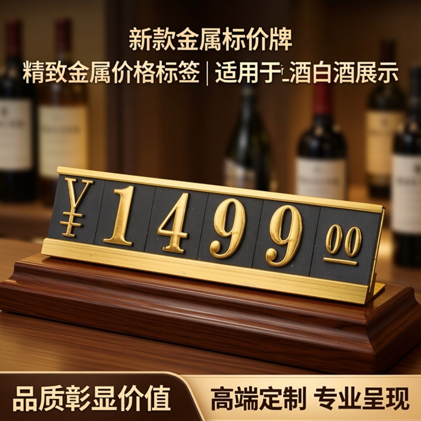 展示新款牌商品价格标签红酒标签价格牌白酒价格签金属标价牌F04