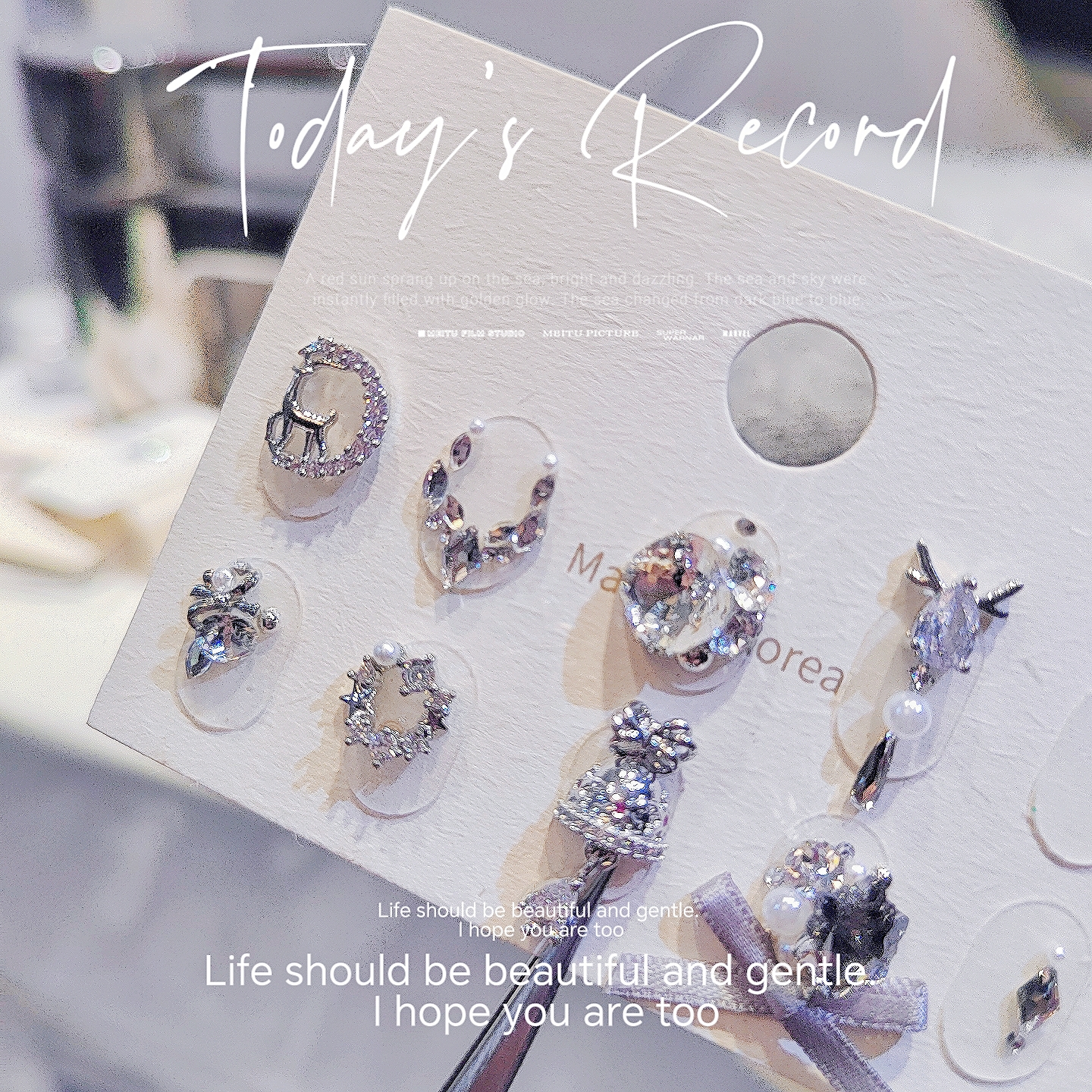 【银铃圣诞】XMT圣诞节美甲饰品套装组合素材包配饰爆闪东洲雪花