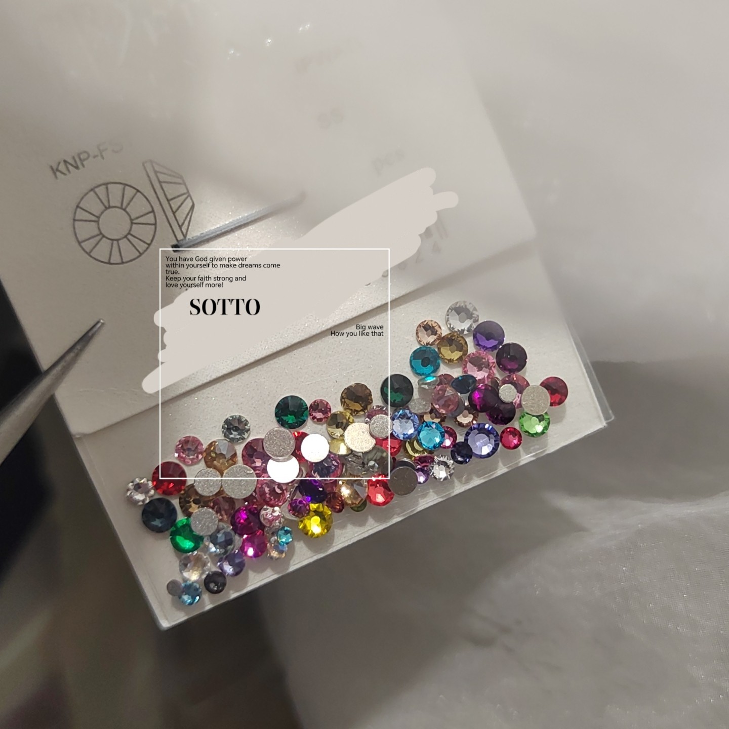 XMT琉璃镀彩小号钻美甲饰品锆石施1:1华子切混装爆闪彩钻平钻素材