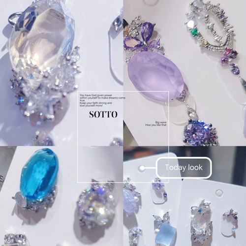 XMT设计蓝紫晶拼贴美甲钻材料包