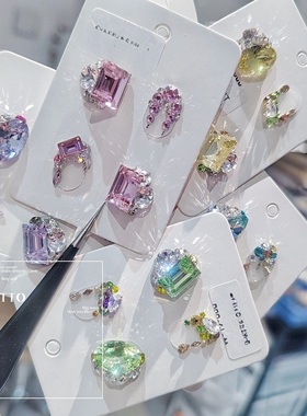 【XMT焕春】成品钻球材料包美甲配饰套装K9高品进口奥钻锆石爆闪