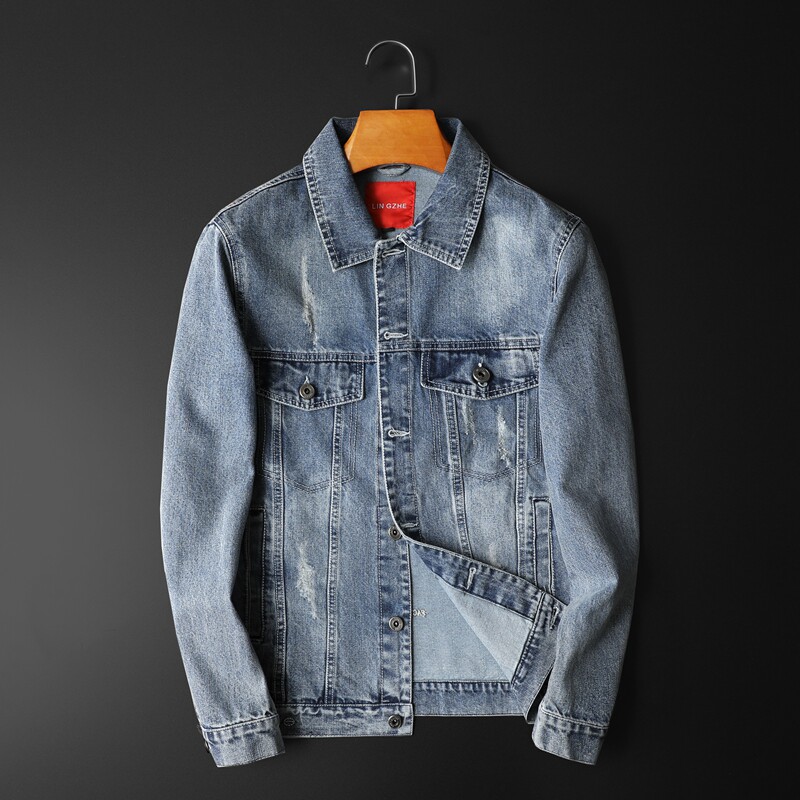 2026春装新款男士休闲牛仔夹克衫外套兰色工装款N912P138，男装夹克，电商D230
