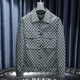 沙发2023春装新款男士休闲夹克衫西装领千鸟格外套JK591P155，男装夹克，电商D230