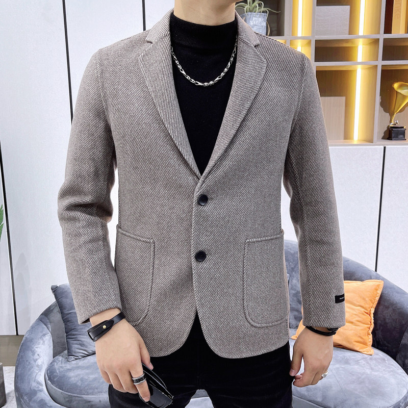 阿尔巴卡男士双面羊绒夹克西服外套毛呢大衣Y86565P320控498真模,男装毛呢大衣,电商D230