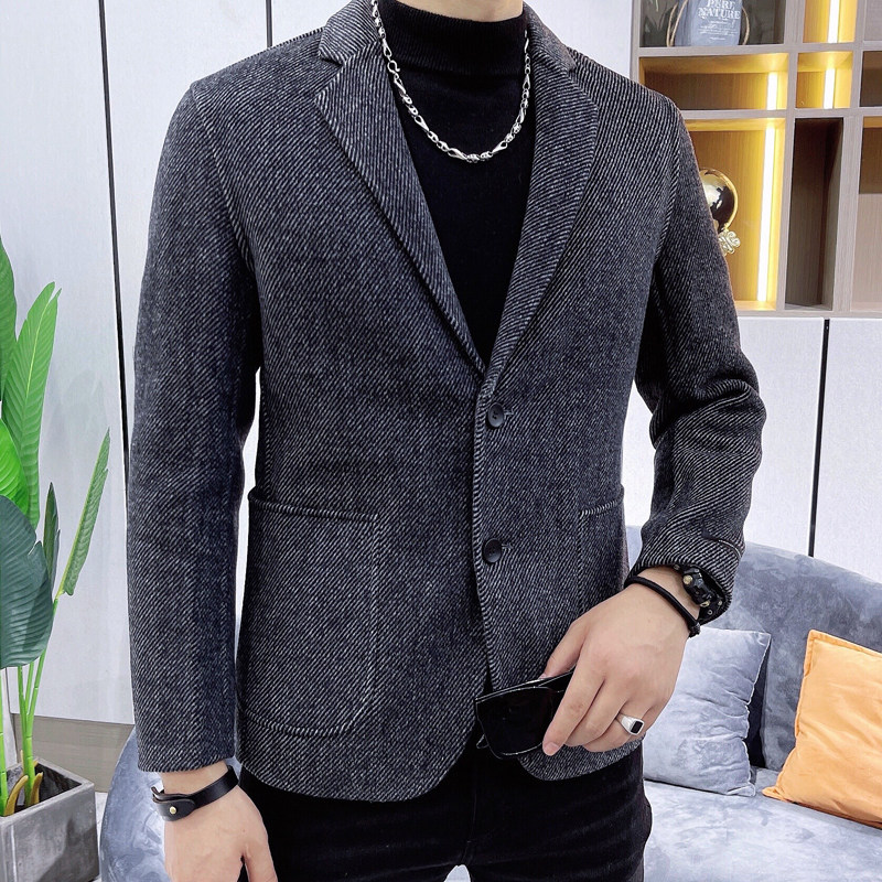 真模阿尔巴卡男士双面羊绒夹克西服外套毛呢大衣Y86565P320控498,男装毛呢大衣,电商D230