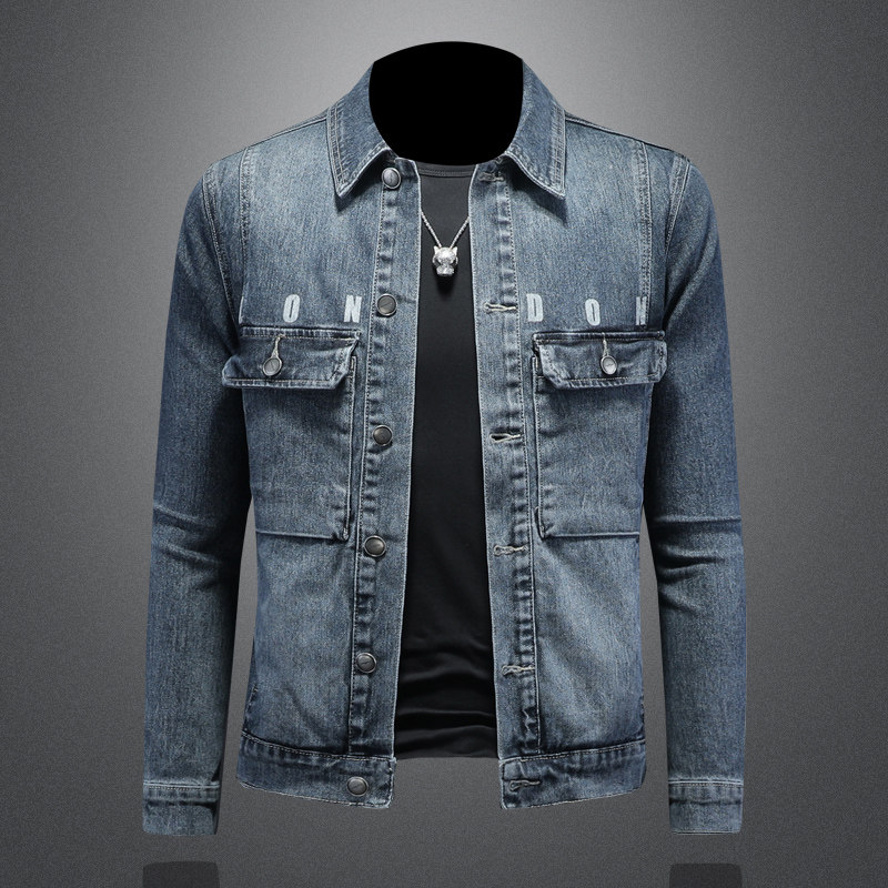 2026春装新款男士休闲牛仔夹克衫水洗外套工装款N9638P138镂空，男装夹克，电商D230