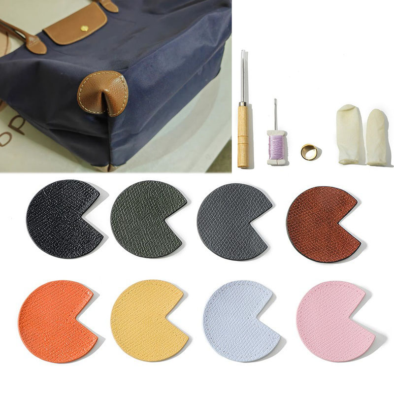 拼布钩针护角包包配件头层牛皮