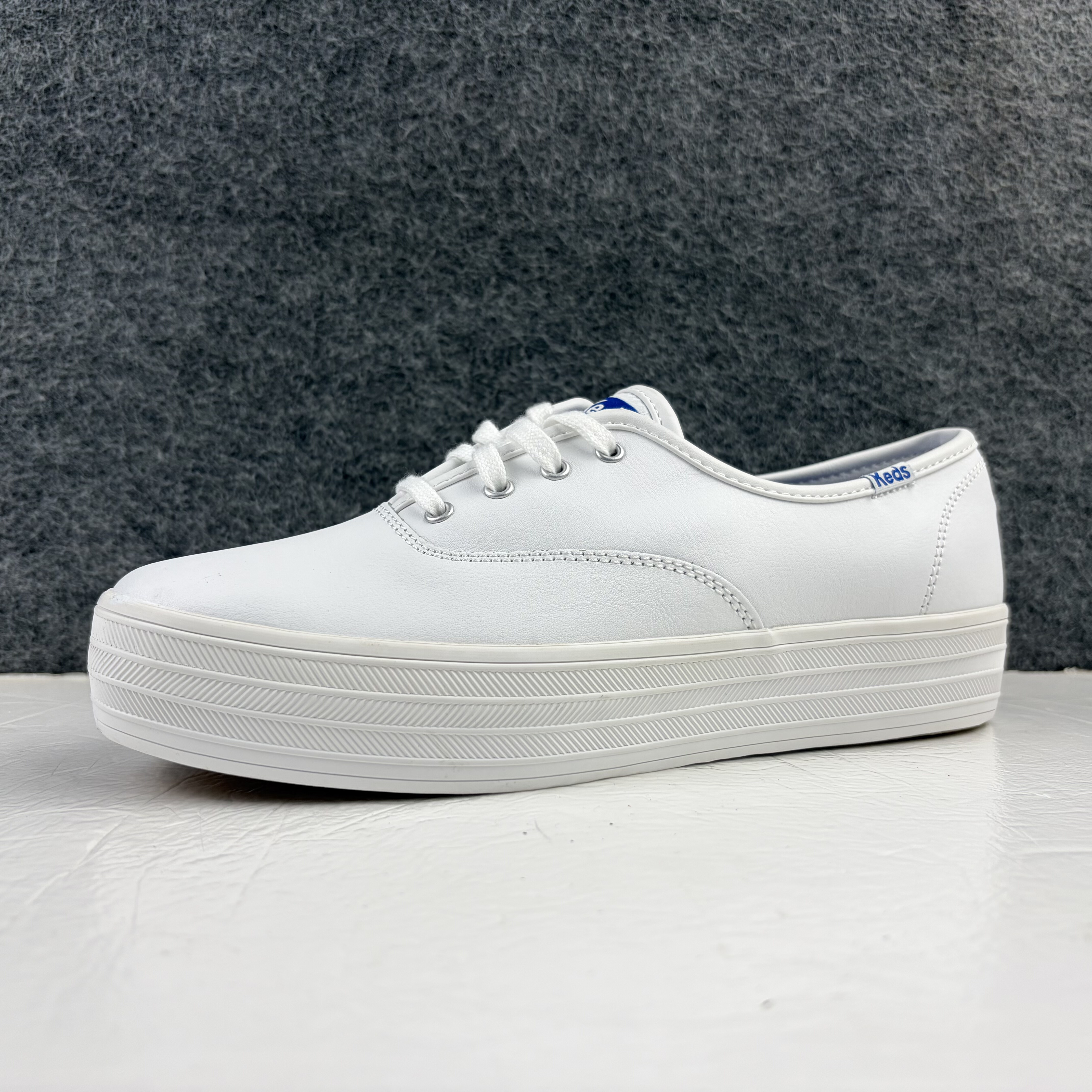 美国keds女士牛皮休闲鞋 百搭小白鞋 板鞋 松糕底 瑕疵特价