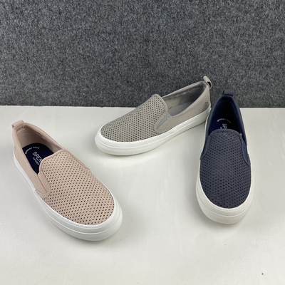 美国sperry女士超柔软牛皮板鞋 一脚蹬 休闲鞋 运动鞋