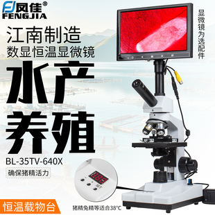 凤佳显微镜BL 35恒温加热平台畜牧养殖看猪精活力检测