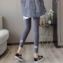 Quần legging cotton phiên bản Hàn Quốc có phần mỏng eo cao tám quần mùa thu mới bó sát chân thun quần size lớn - Quần tây thường quần lót lông cho nữ