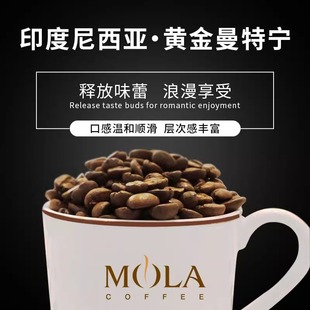 印尼进口黄金曼特宁手冲单品阿拉比卡咖啡豆 可现磨黑咖啡粉227g