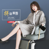 网红灰色理发店客服围布美发客袍发廊剪发染发衣焗油工作高档专业