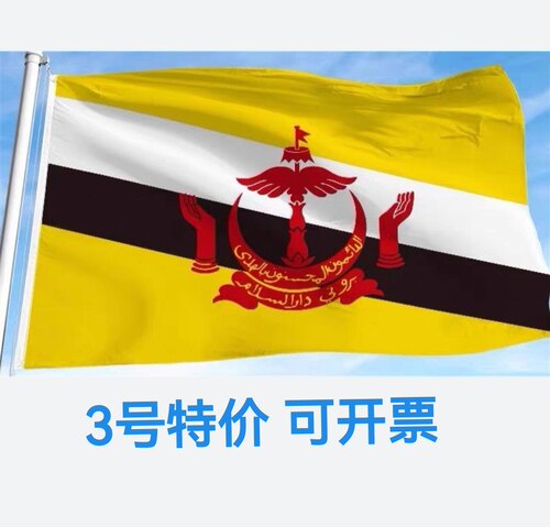包邮3号128*192cm文莱国旗户外旗装饰旗帜大旗子大国旗