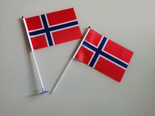 7号8号挪威国旗可开票挪威小国旗手挥旗手摇旗小旗子 Norway Flag