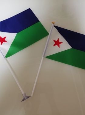 吉布提国旗可开票吉布提小国旗手挥旗手摇旗8号14*21CM小旗子