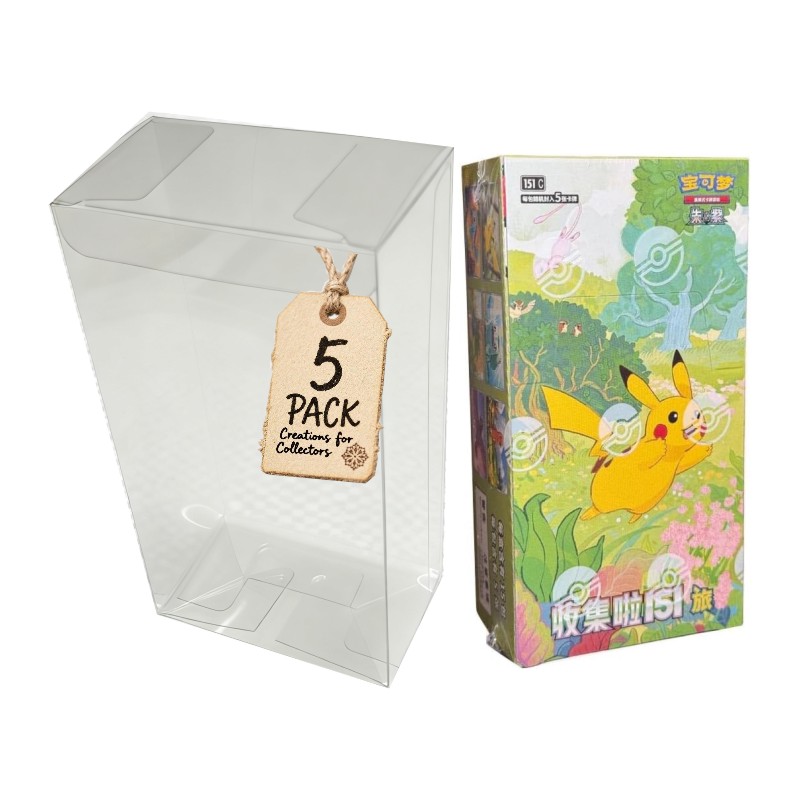 宝可梦卡牌PTCG简中收集啦151使用的透明收藏保护盒 旅望肥瘦通用