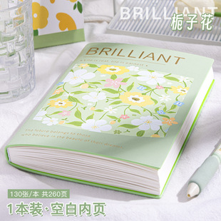 A5油画笔记本本子空白本旅行收集手帐本集章册美术复古手账加厚款