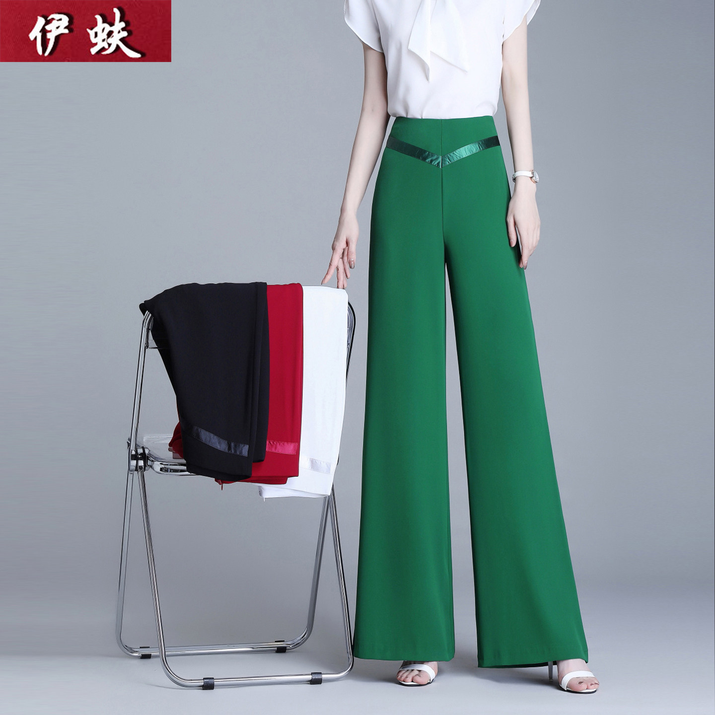 高腰阔腿裤交谊舞模特走秀跳舞摩登女裤垂感抗皱休闲裤宽松舞蹈裤,女装/女士精品,休闲裤,淘宝优惠券,粉丝福利购,淘宝优惠卷