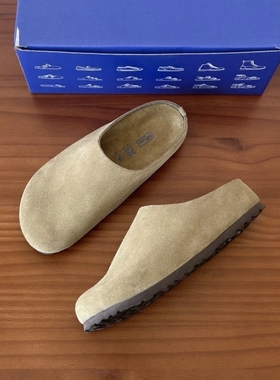 row 真牛皮勃肯鞋真皮包头拖鞋男女半拖春夏季时尚外穿博肯穆勒鞋