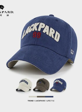 lackpard力可派帽子新款秋冬纯棉显脸小棒球帽亲肤透气字母鸭舌帽