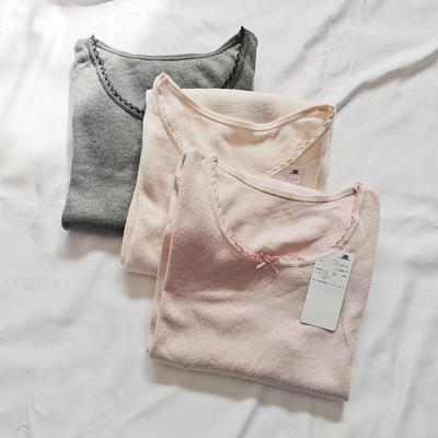 日单保暖软糯圆领节约女秋衣打底